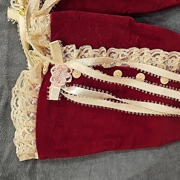 Vintage R. Dakin Stockings Christmas Victorian Boots Lace 1986 - Picture 2 of 9